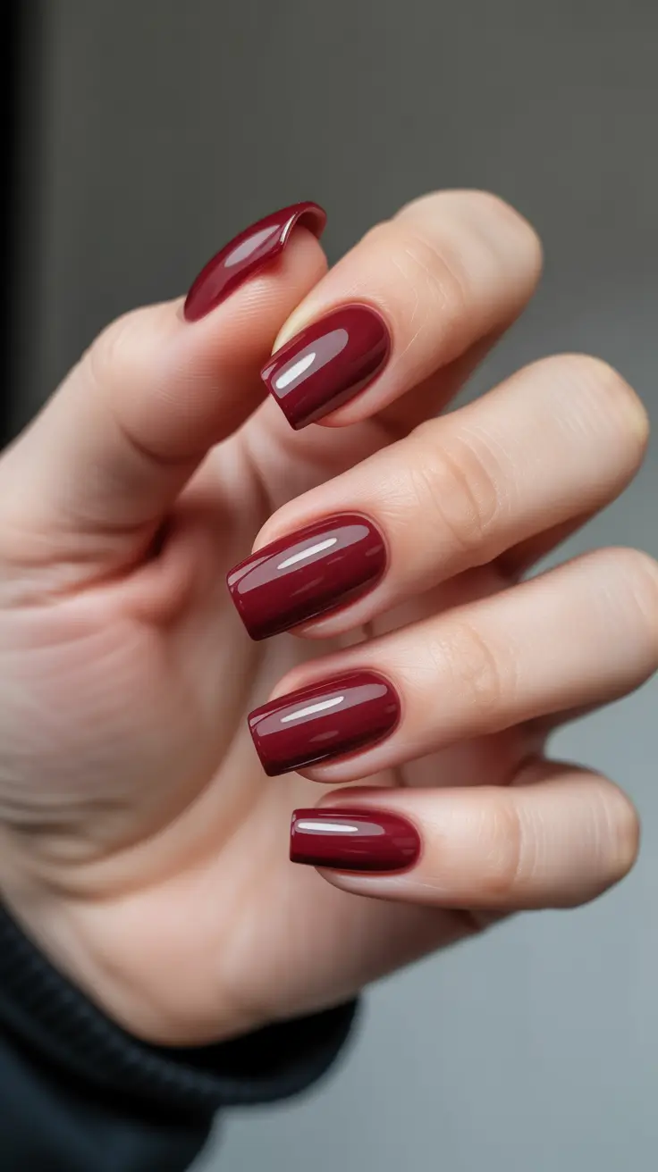 nail inspo aesthetic 2026 Mulled Wine Winter Gloss