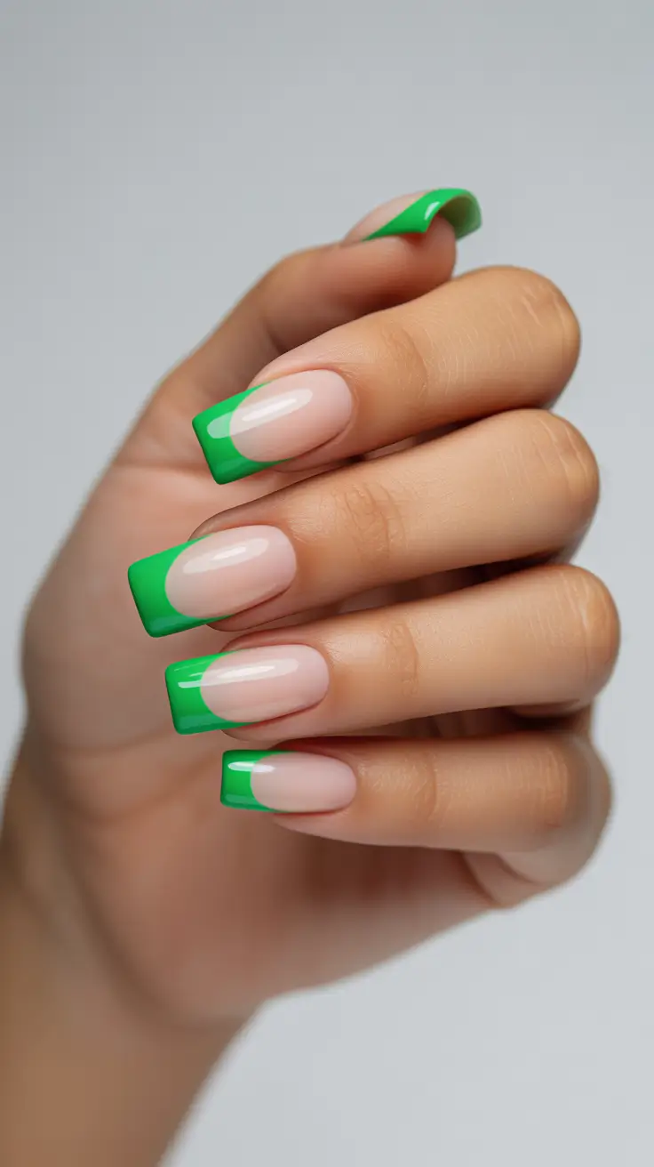 nail inspo aesthetic 2026 Neon Clover French