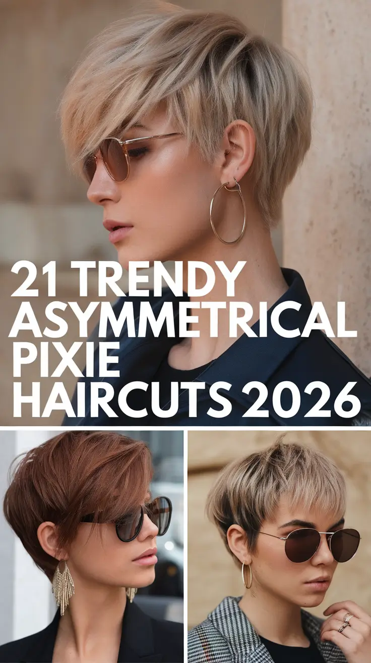 Trendy Asymmetrical Pixie Haircuts 2026: Fresh Views & Modern Edgy Styles