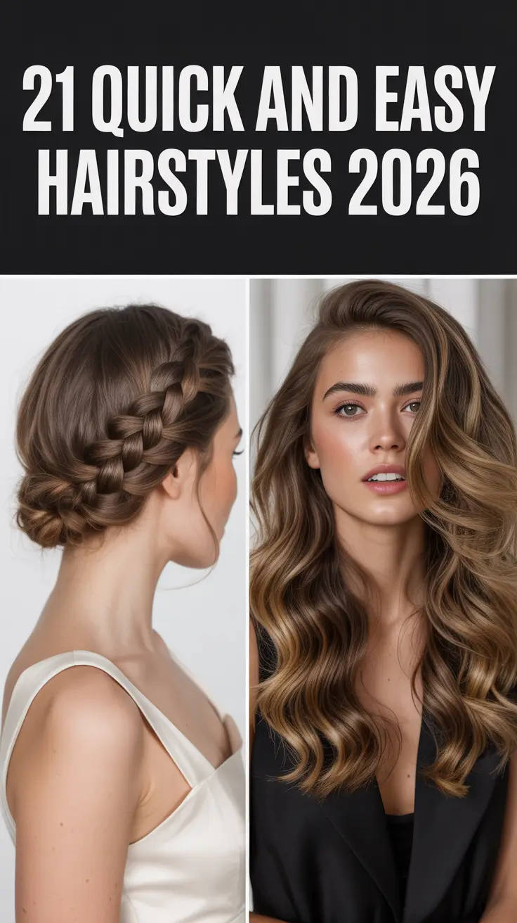 Quick and Easy Hairstyles 2026: Fresh, Cute Ideas for Every Hair Type