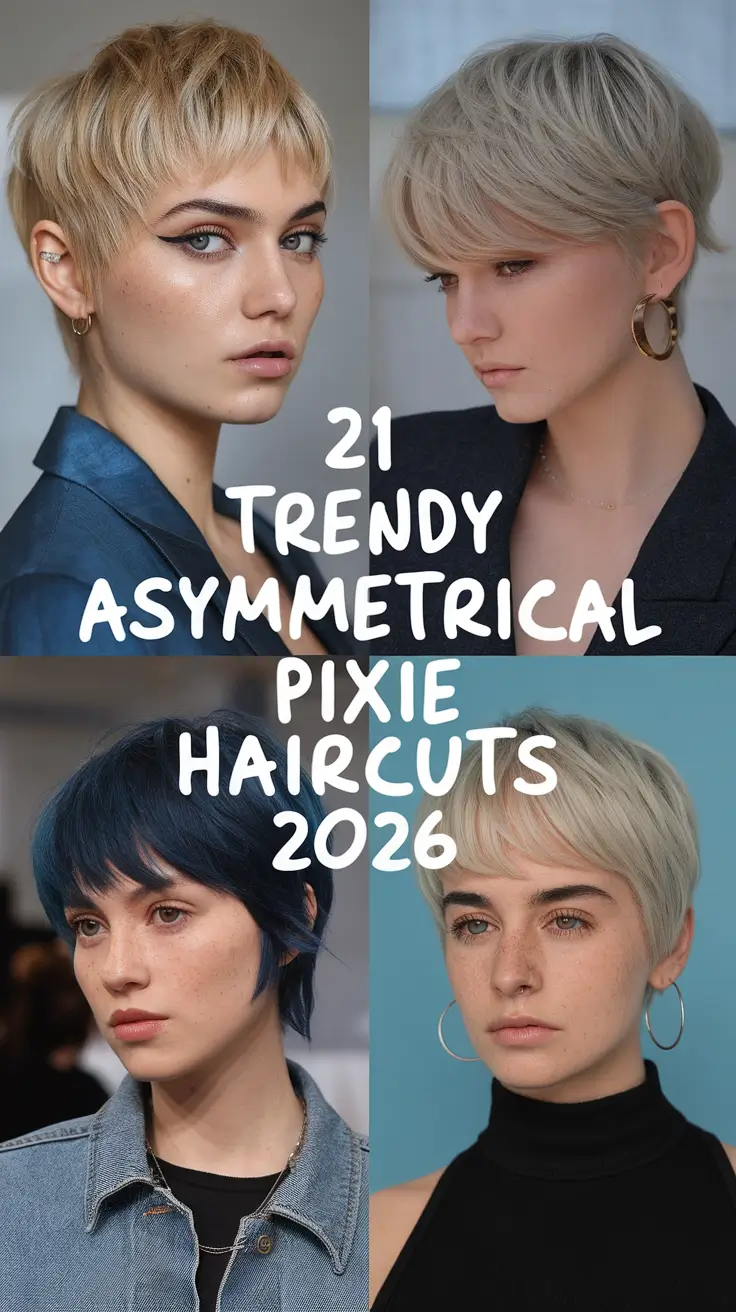 Trendy Asymmetrical Pixie Haircuts 2026: Fresh Views & Modern Edgy Styles