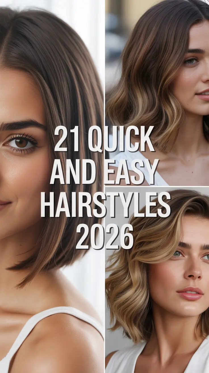 Quick and Easy Hairstyles 2026: Fresh, Cute Ideas for Every Hair Type