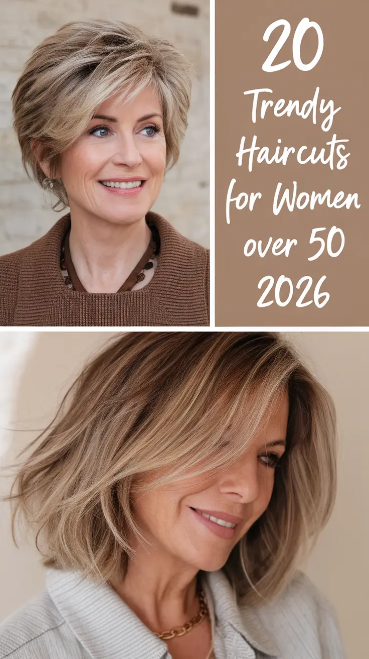 Trendy Haircuts for Women Over 50 2026: Best Bob, Pixie & Layered Cuts for a Fresh Look