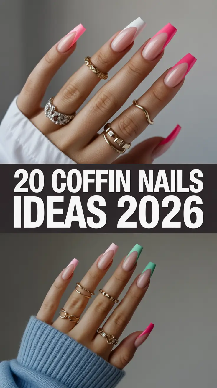 Coffin Nails Ideas 2026: Trendy Designs, Shapes & Colors for Every Season