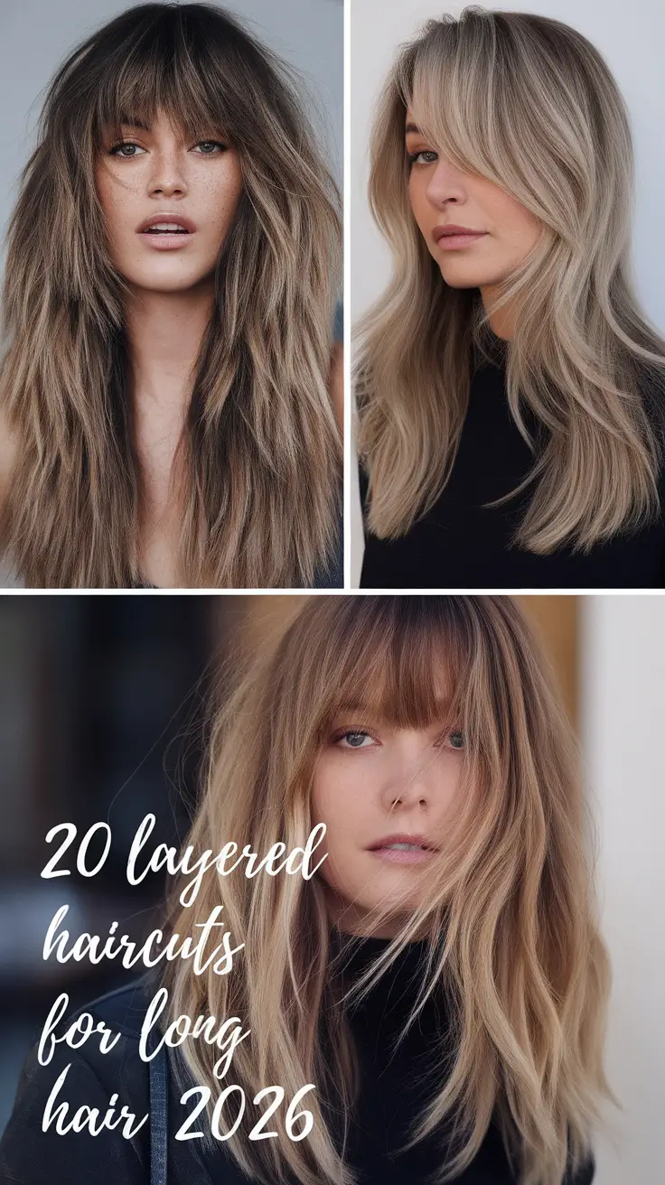 Layered Haircuts for Long Hair 2026: Trendy Cuts, Butterfly Layers & Modern Bangs for Every Face Shape