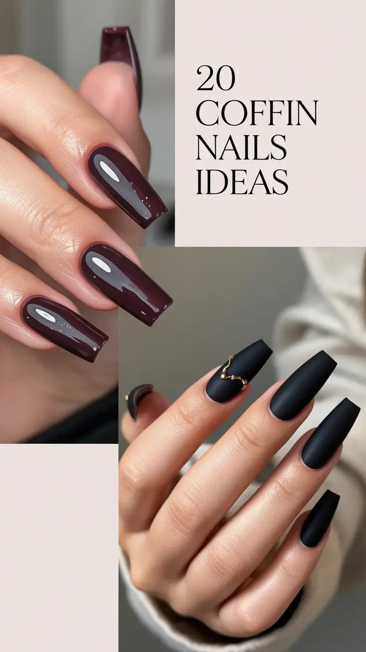 Coffin Nails Ideas 2026: Trendy Designs, Shapes & Colors for Every Season