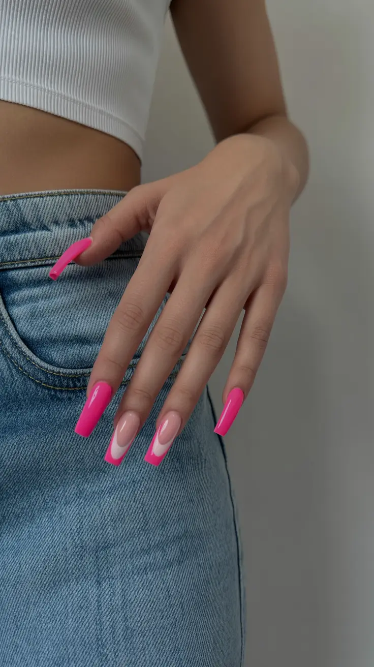 pink nail designs 2026 Soft Pink Almond With Cut-Out Accents