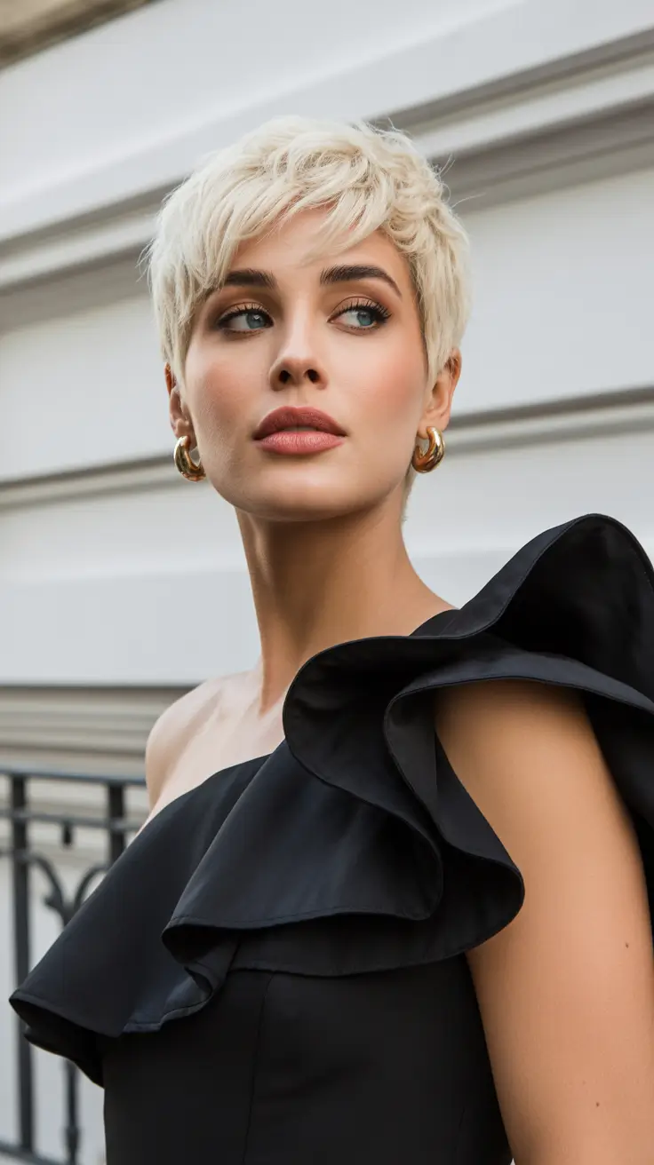 spring blonde hair color ideas 2026 Soft Cool Pixie Blonde for Early Spring Refresh
