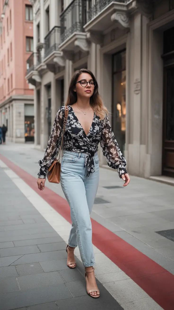 Spring Outfits for women 2026 Romantic Florals and Light Denim