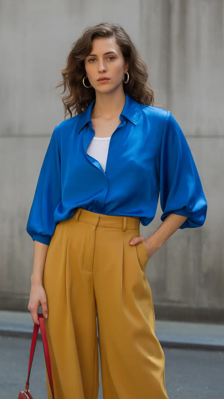 Spring Outfits for women 2026 Bold Color Blocking