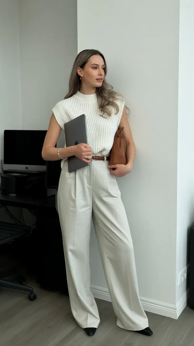Spring work outfits 2026 Soft Neutrals for Calm, Confident Mornings