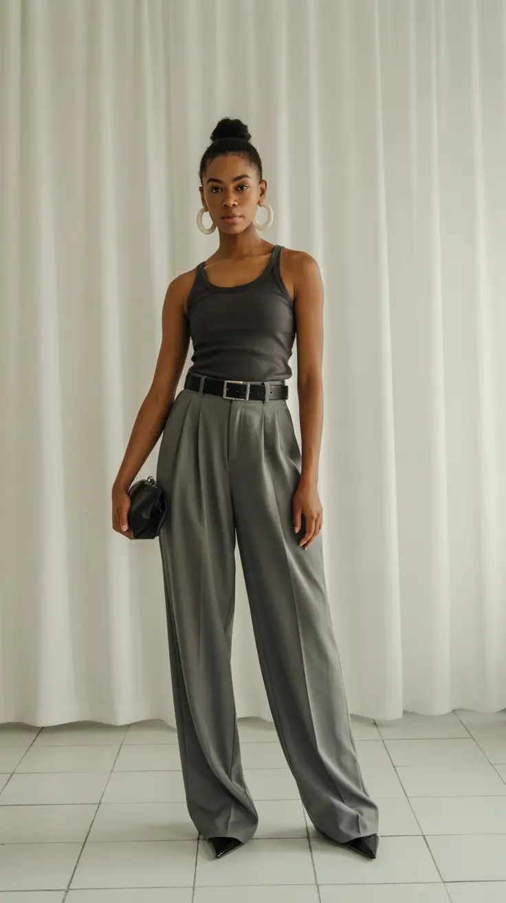 Spring work outfits 2026 Minimalist Power with Sharp Grey Tailoring