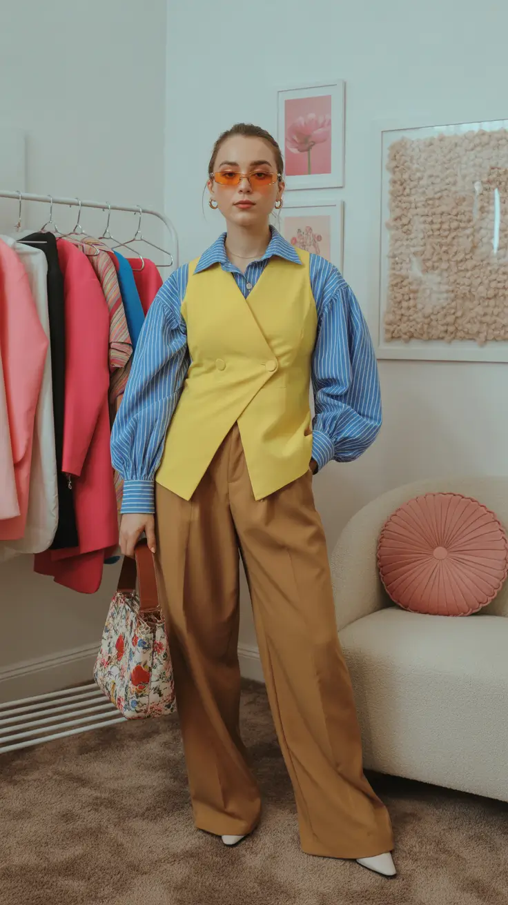 Spring work outfits 2026 Color-Boosted Layers for Energized Spring Mornings