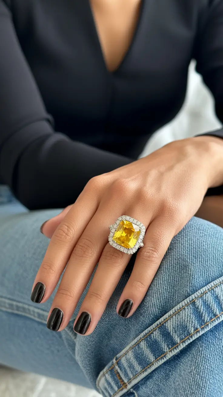 square nails ideas 2026 Timeless Jet Black Elegance