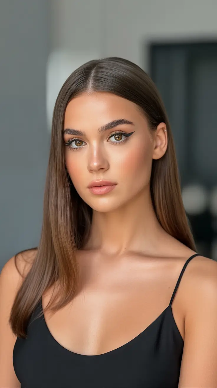 Straight hairstyle ideas 2026 Sculpted Straight Lengths with Polished Contour Ends