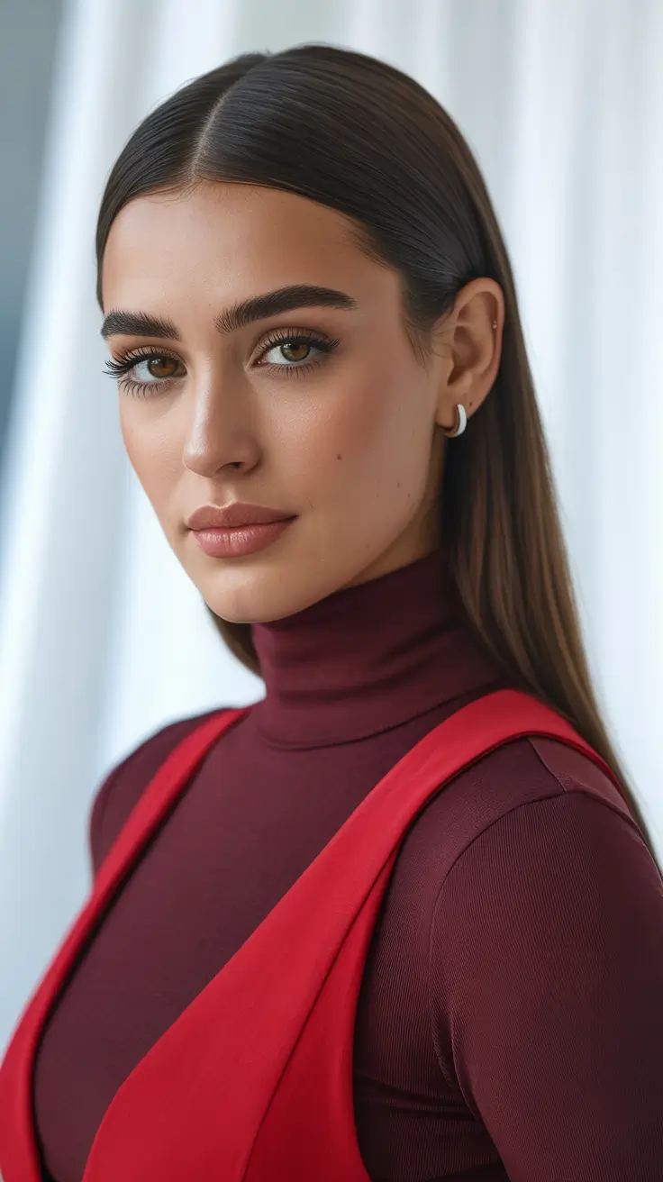 Straight hairstyle ideas 2026 Deep Side Part Sleek Style