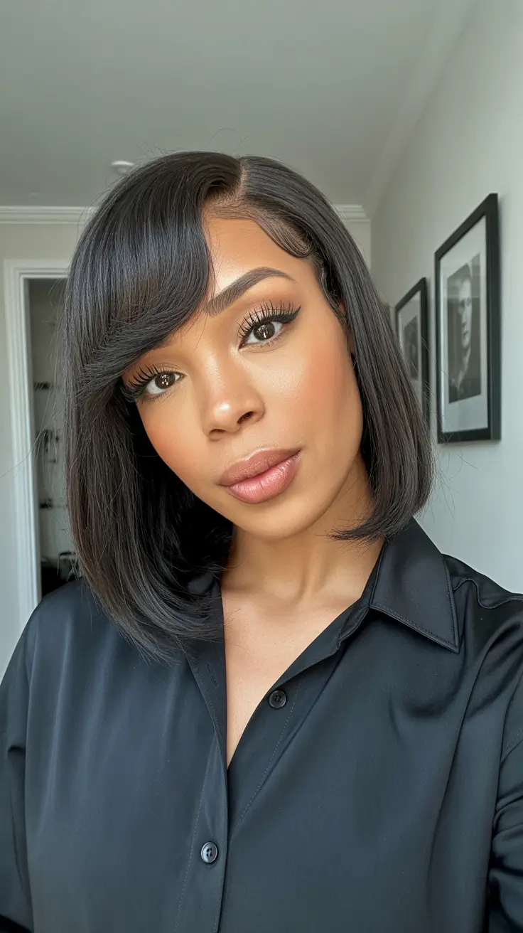 Stylish black women hairstyles 2026 classic side bob revival