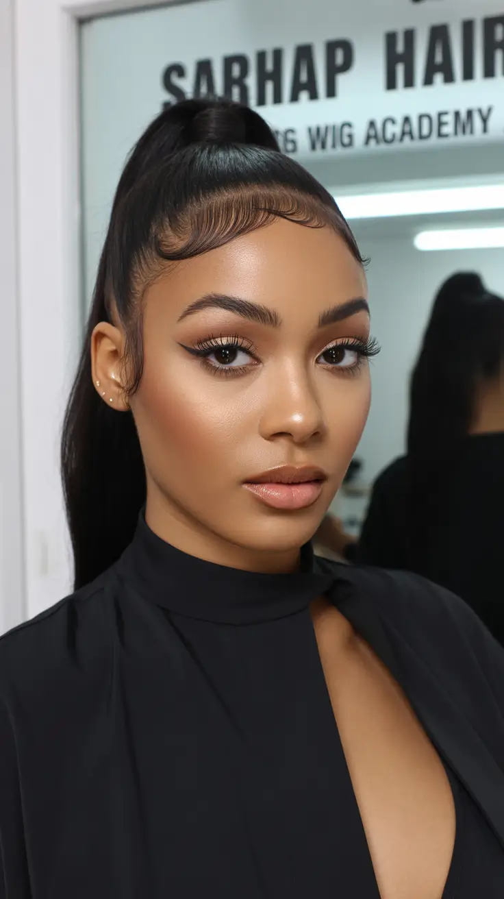 Stylish black women hairstyles 2026 sleek high ponytail drama