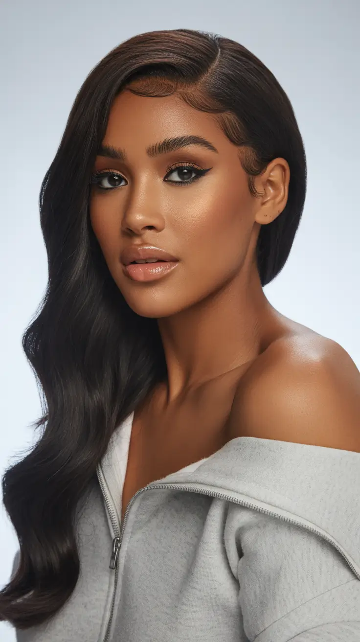 Stylish black women hairstyles 2026 classic hollywood side waves