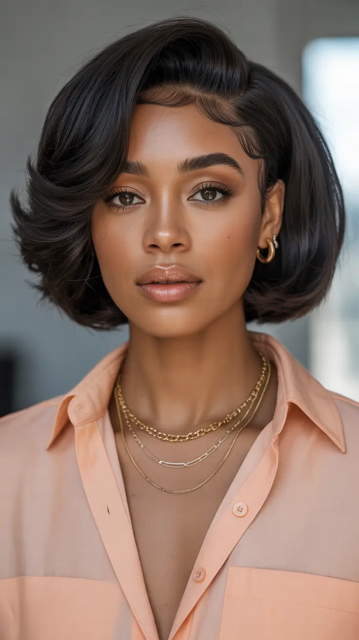 Stylish black women hairstyles 2026 layered luxe bob