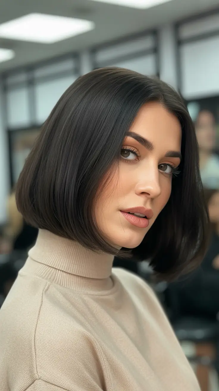 Stylish bob cuts for women 2026 Elegant Contour Bob With Mirror-Like Shine