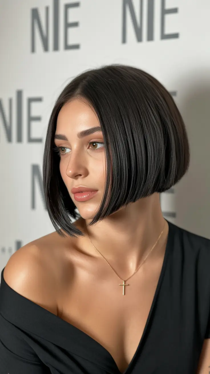 Stylish bob cuts for women 2026 Structured Contour Bob With Glossy Finish