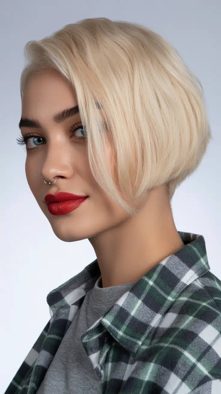 Stylish bob cuts for women 2026 Textured Blonde Crop With Soft Undercurve