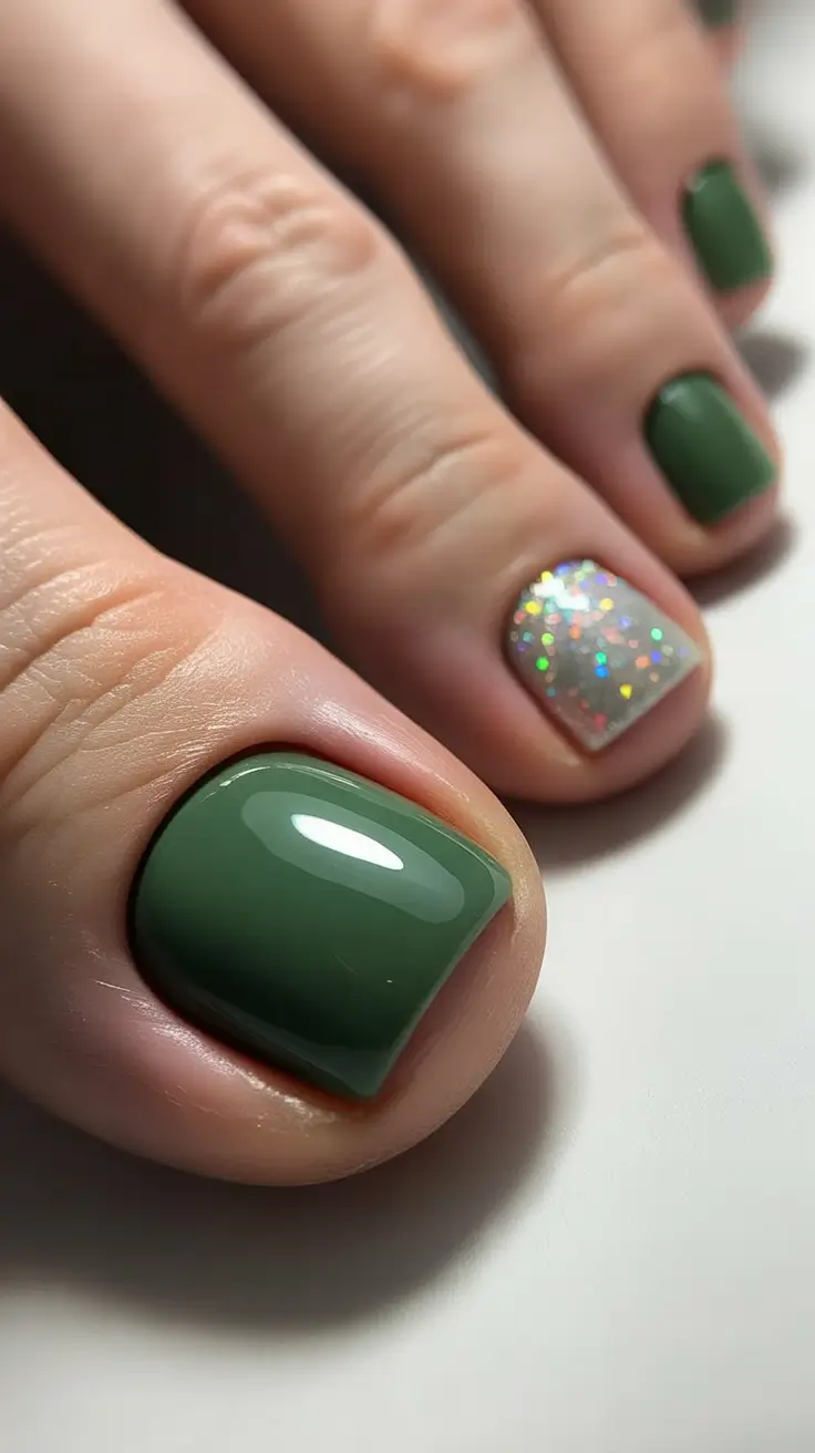 toe nails pedicure 2026 Olive Spark & Shine