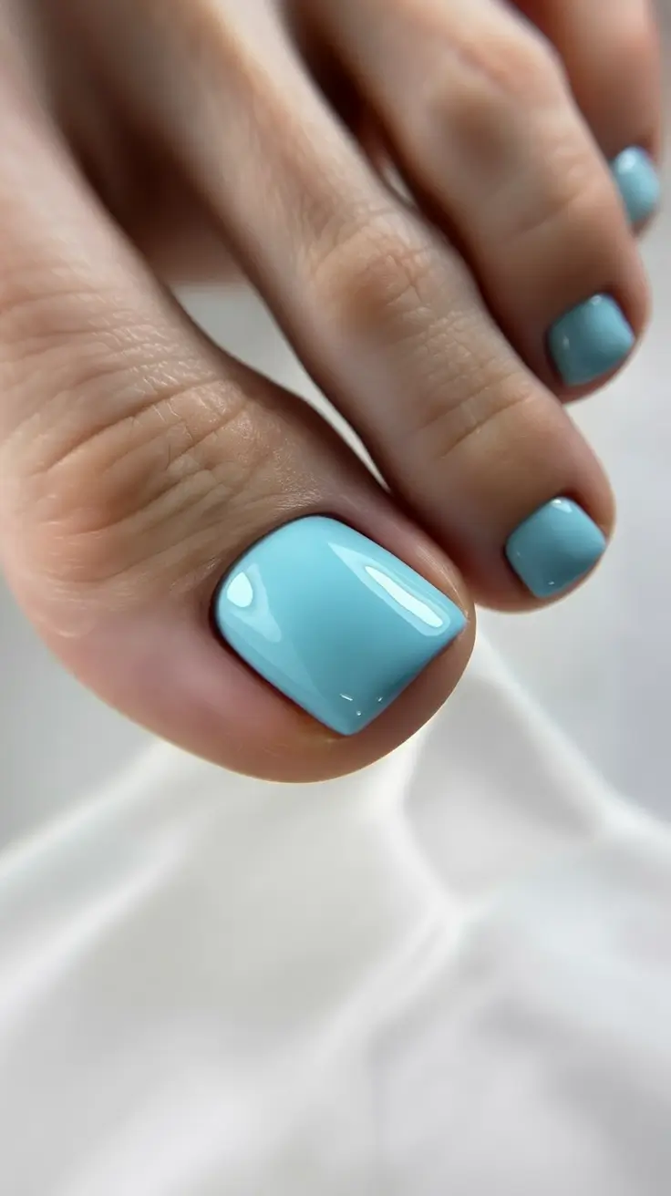 toe nails pedicure 2026 Pastel Lagoon Calm