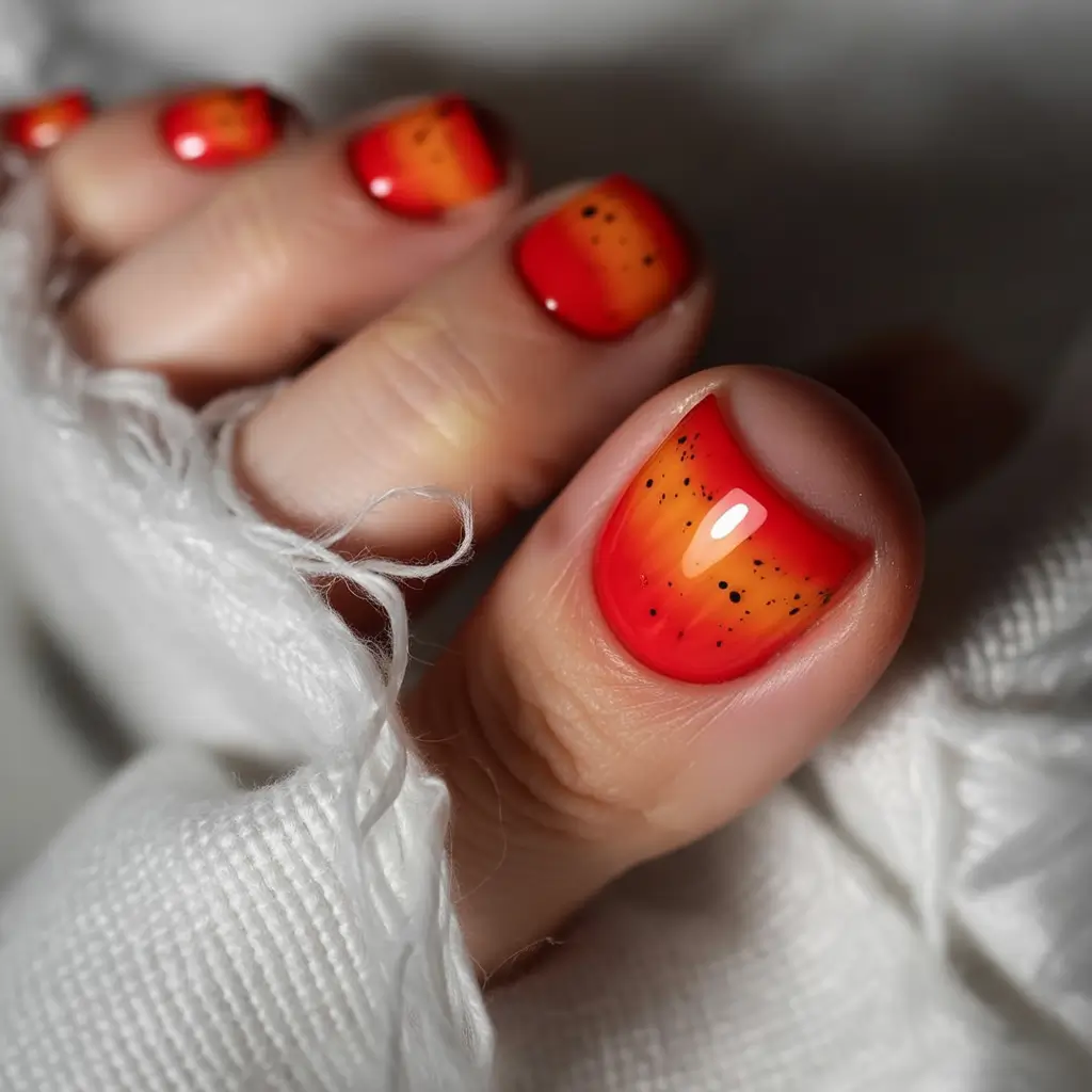 toe nails pedicure 2026 Sunset Ember Ombre