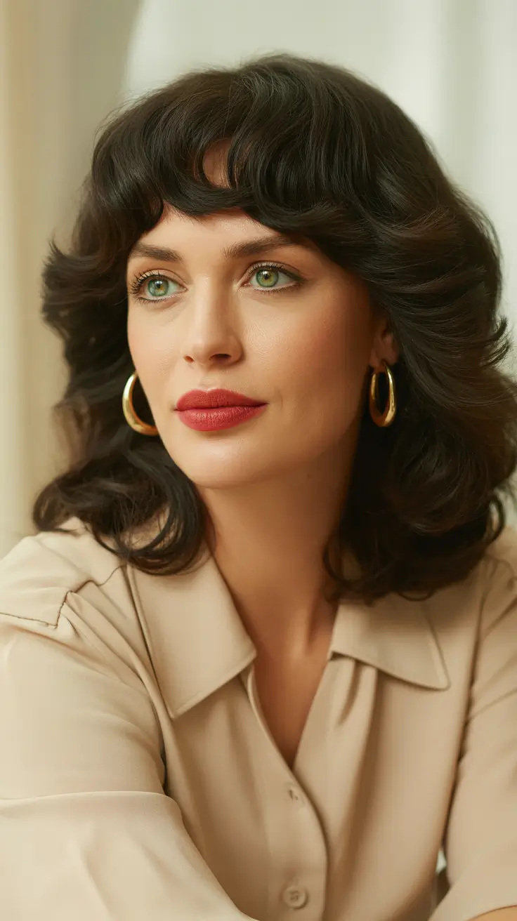 Trendy haircuts for women over 40 2026 Curly Modern Shag