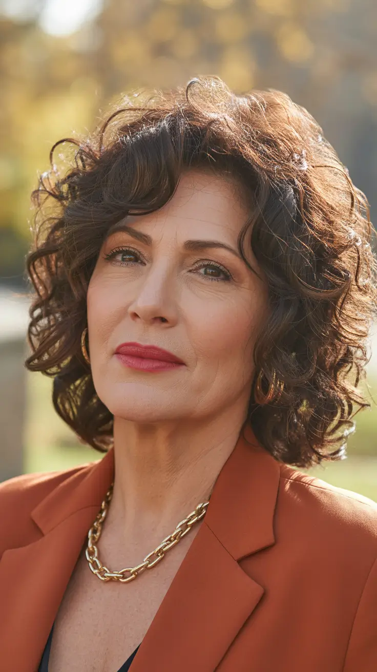 Trendy haircuts for women over 50 2026 Soft Curly Volume With Effortless Shape