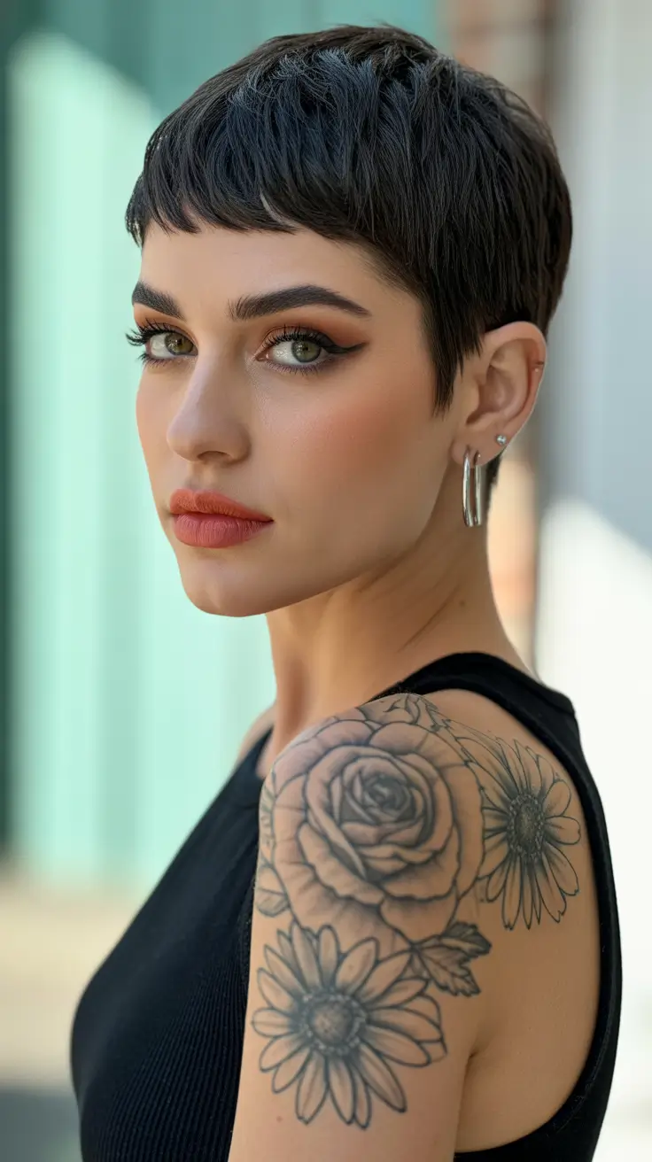 Trendy pixie haircuts 2026 Downtown Rebel with a Polished Twist