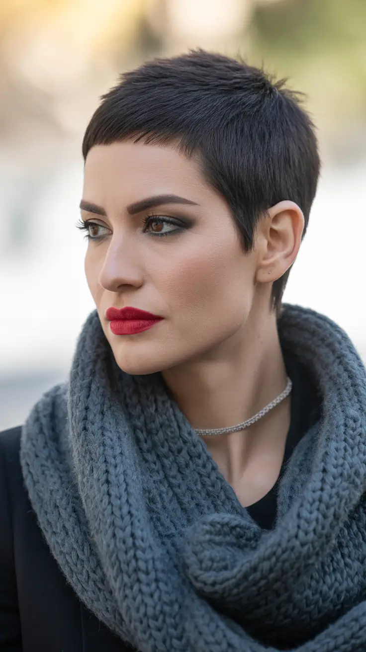Trendy pixie haircuts 2026 Winter Sleek Pixie