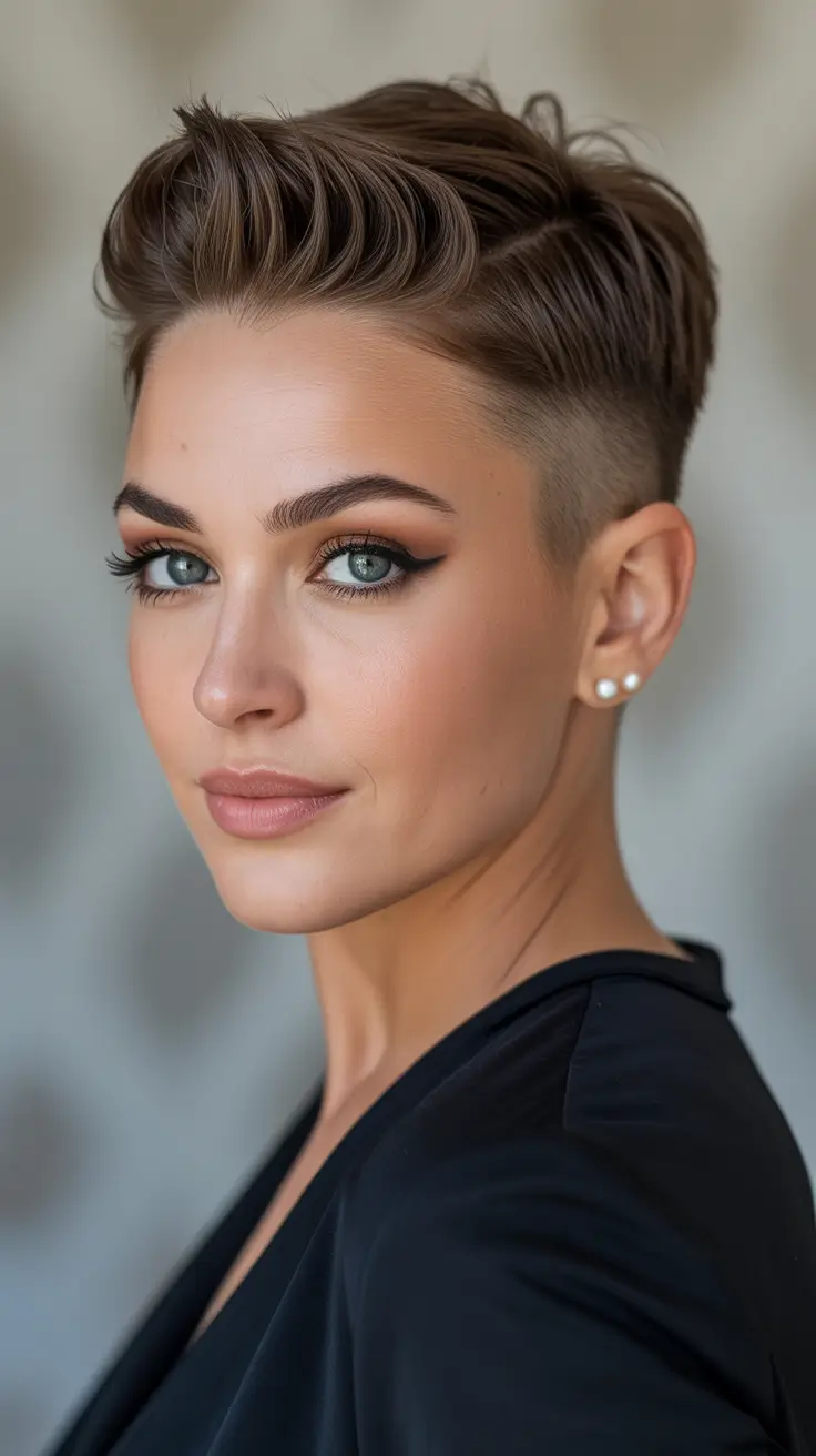 Trendy pixie haircuts 2026 Bold Undercut Elegance