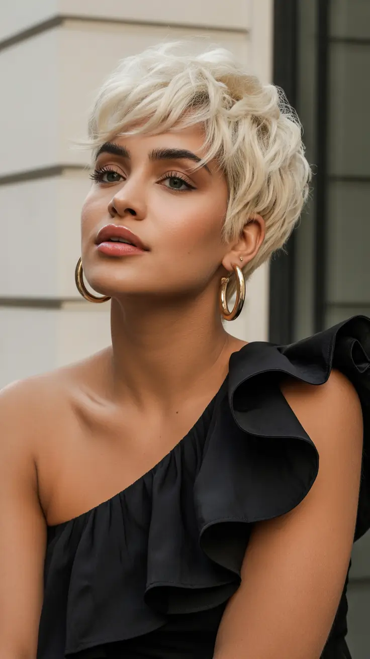 Trendy short hairstyles 2026 Golden Tousled Pixie