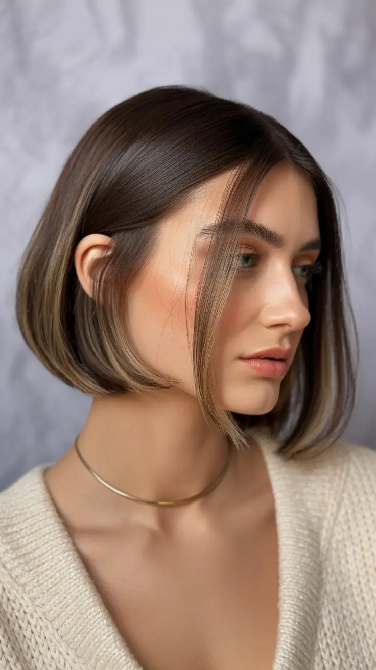 Trendy short hairstyles 2026 Subtle Contour Bob