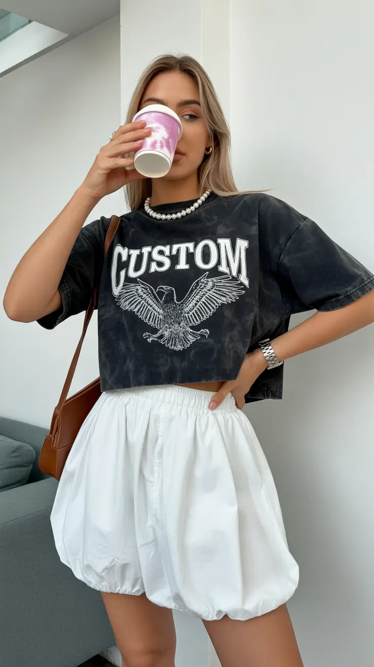 best spring skirt outfits 2026 Sporty Edge With a Bubble Mini