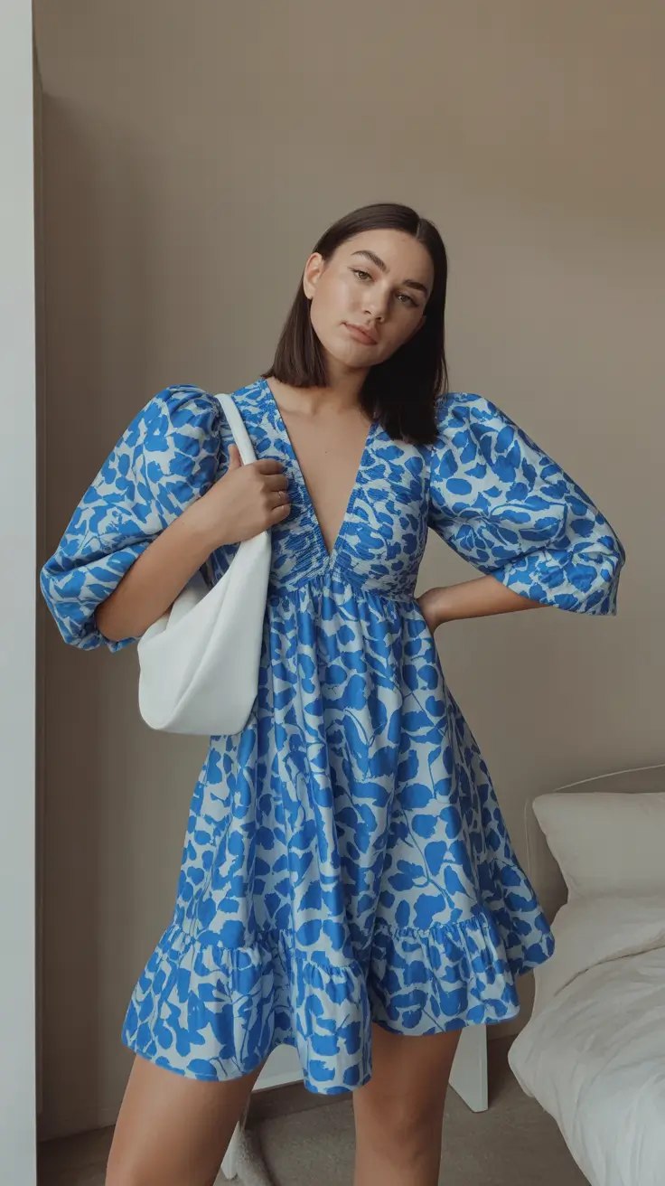 early spring outfits 2026 Blue Blossoms & Weekend Ease