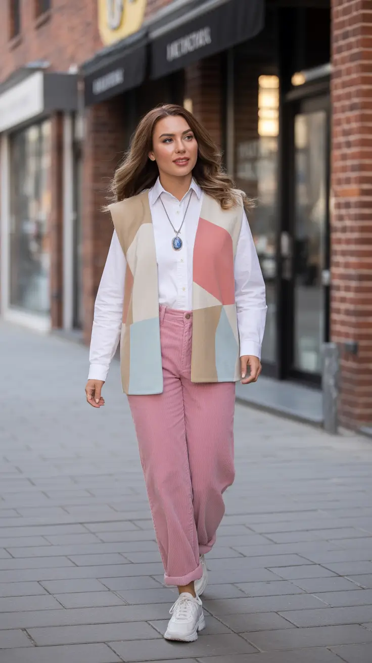 early spring outfits 2026 Soft Geometry & Pastel Precision