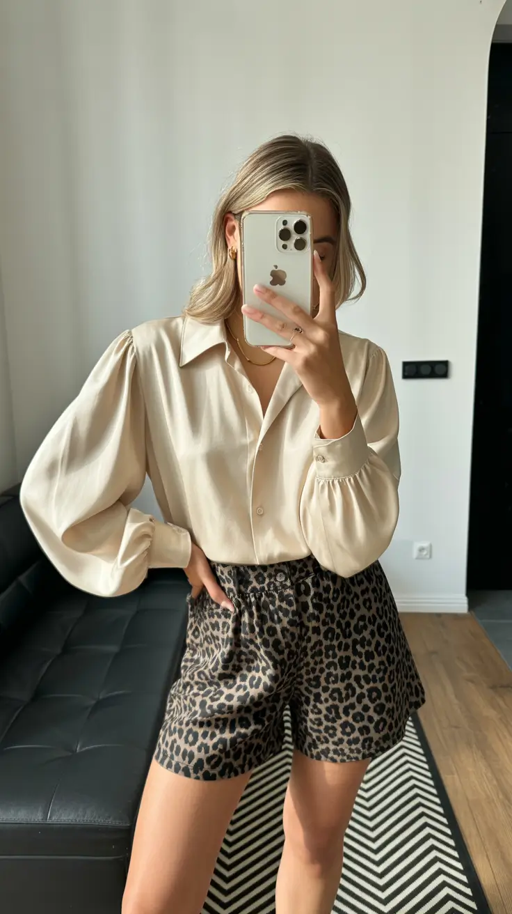 Every Day Spring Outfits 2026 Satin Neutrals and Leopard Play for Bold Spring Energy