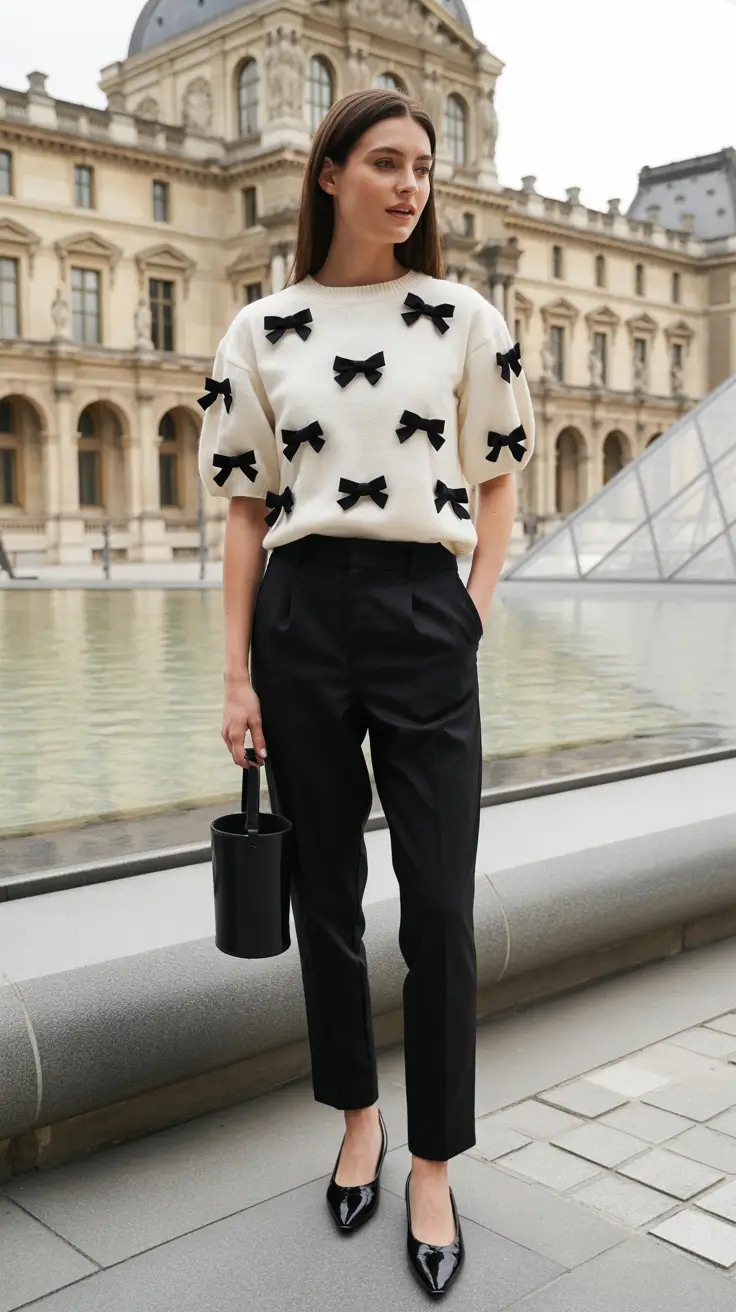Every Day Spring Outfits 2026 Black-and-White Romance With a Modern Twist
