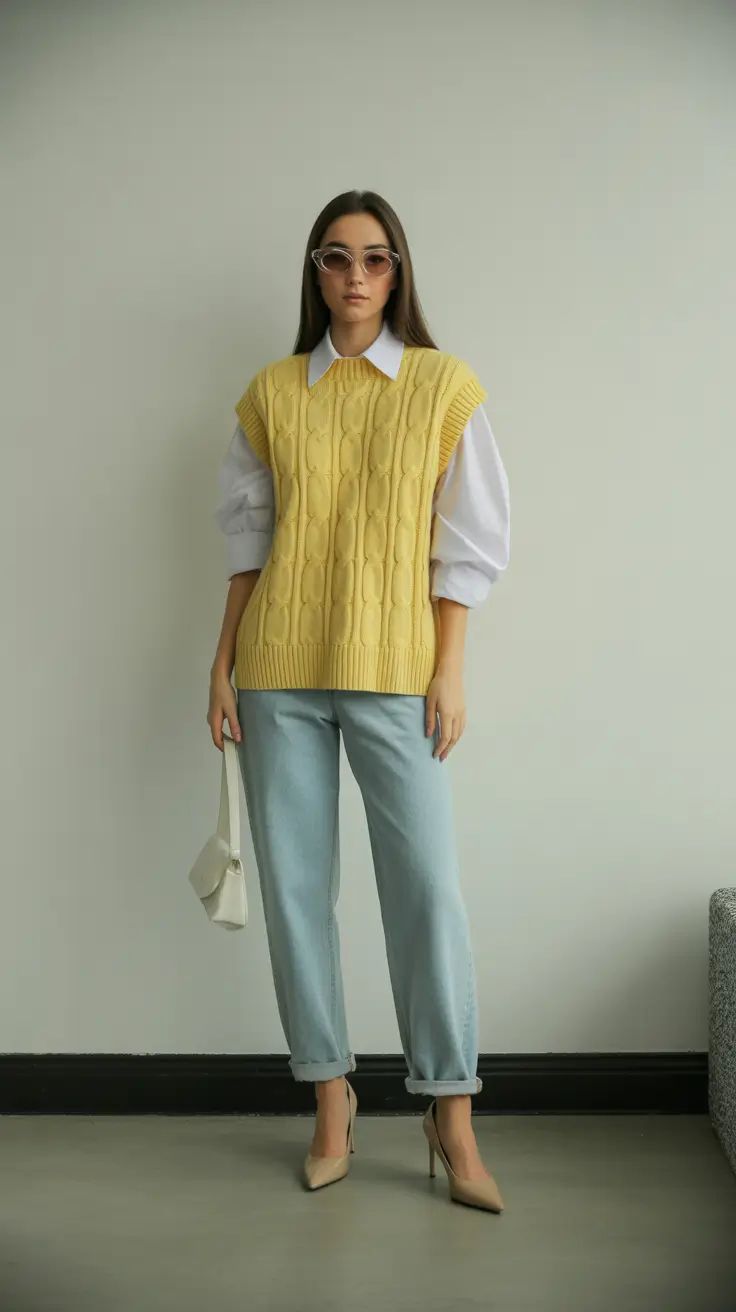 Every Day Spring Outfits 2026 Sunny Yellows and Soft Denim for an Uplifting Spring Mood