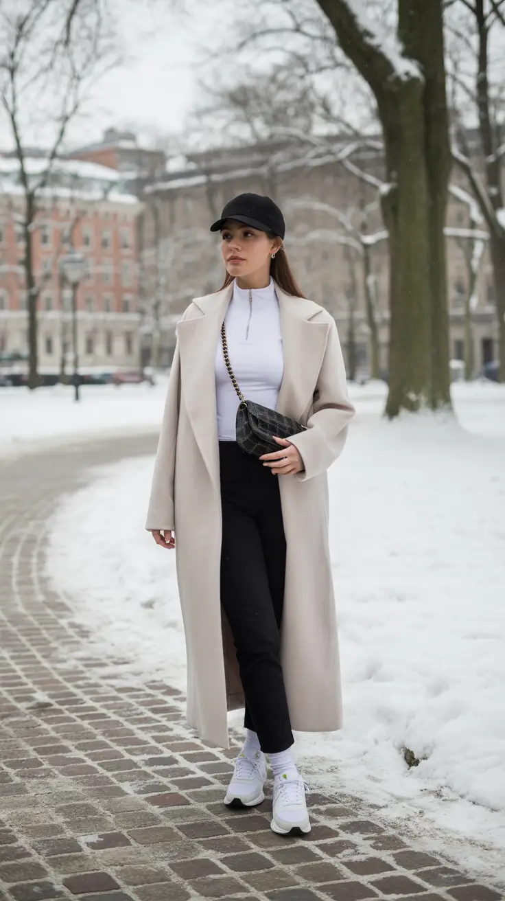 February outfits ideas 2026 Neutral Coats & Clean Lines for Timeless Winter Days