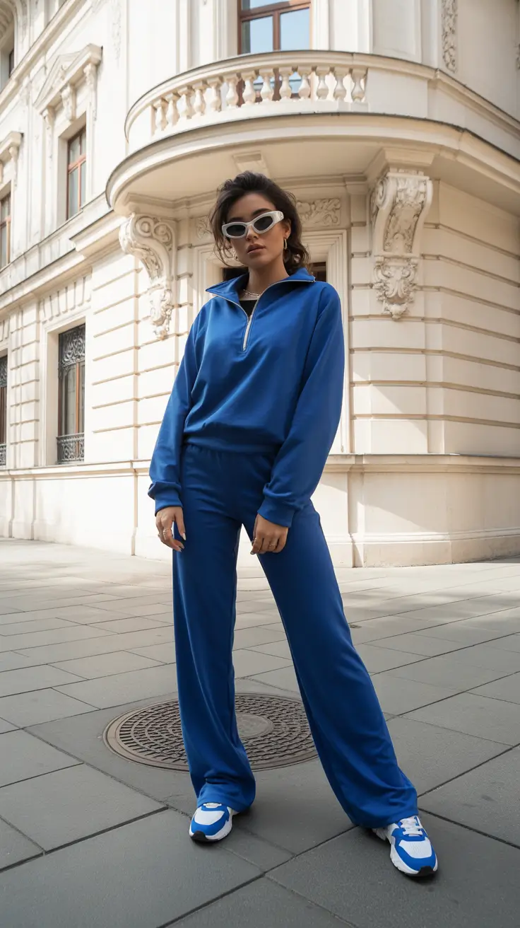 February outfits ideas 2026 Vibrant Blue Comfort for Everyday Confidence