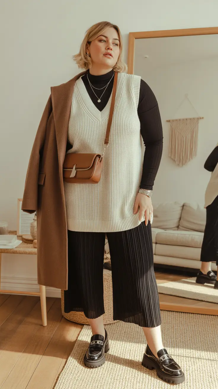 midsize spring outfits 2026 Cozy Spring Layers for a Chic Transitional Look