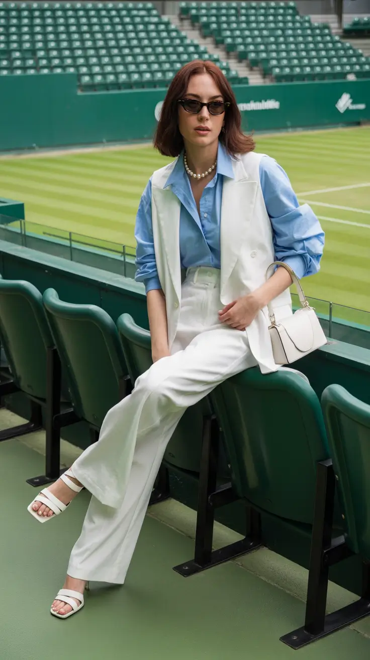 old money spring outfits 2026 Elegant Court-Side Layers for a Soft Spring Morning