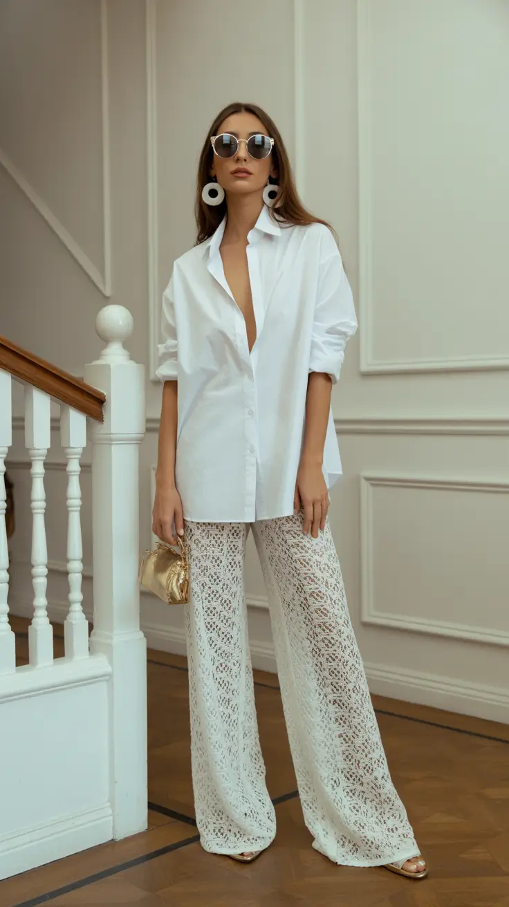old money spring outfits 2026 Laid-Back Luxe in Breezy White Layers
