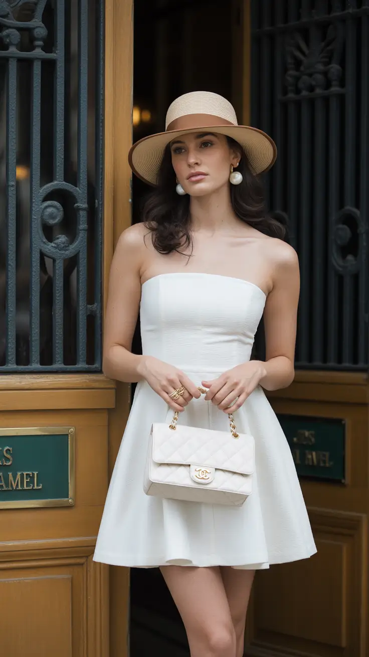 old money spring outfits 2026 Classic Ivory Dress With Timeless Spring Romance