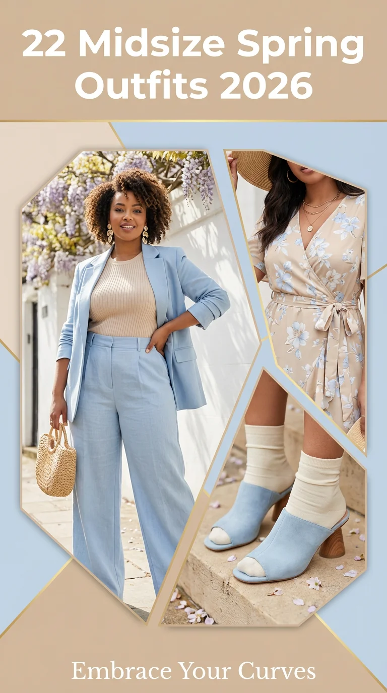 Midsize Spring Outfits 2026: Fresh Ideas for Cute, Casual & Chic Spring Style
